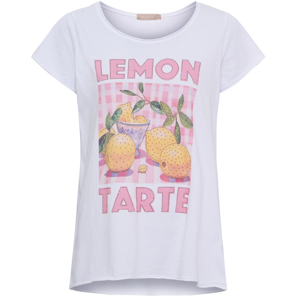 MARTA DU CHATEAU Marta du Chateau dam T-shirt MdcMarie 1535 T-shirt lemon