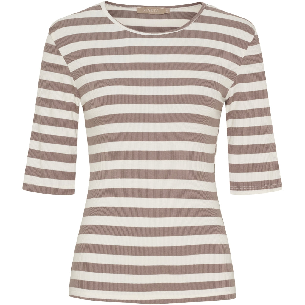 MARTA DU CHATEAU Marta du Chateau dam T-shirt MdcNena 7524 T-shirt Tortora