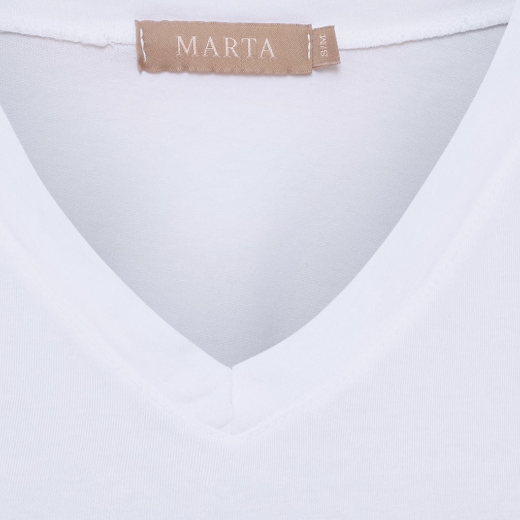 MARTA DU CHATEAU Marta du Chateau dam T-shirt MdcSabela 26100 T-shirt White