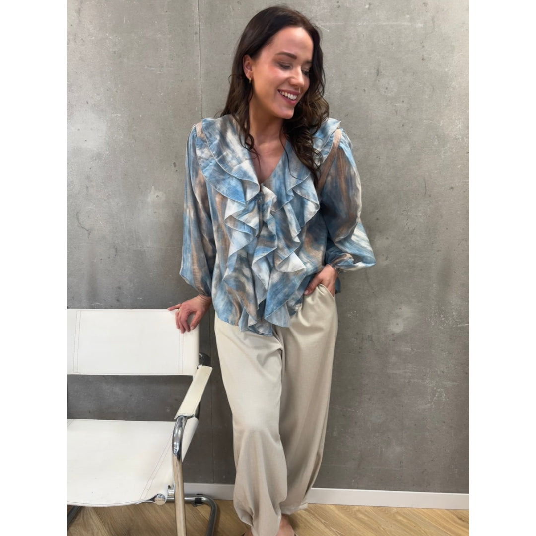 MARTA DU CHATEAU Marta du Chateau dam blus MdcAlena 8108 Shirt JeansGA7884n
