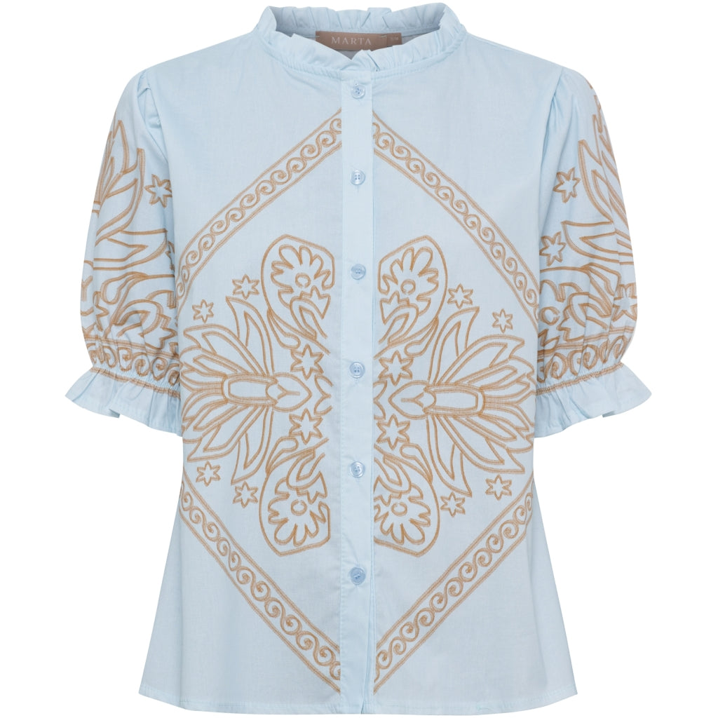 MARTA DU CHATEAU Marta du Chateau dam blus MdcAnabella 8119 Shirt Celeste6975tpg