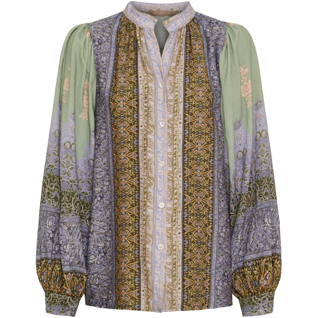 MARTA DU CHATEAU Marta du Chateau dam blus MdcAnnette 7870 Shirt Kaki6277tpg