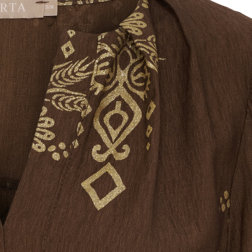 MARTA DU CHATEAU Marta du Chateau dam blus MdcBayleaf 7705 Shirt Moro30