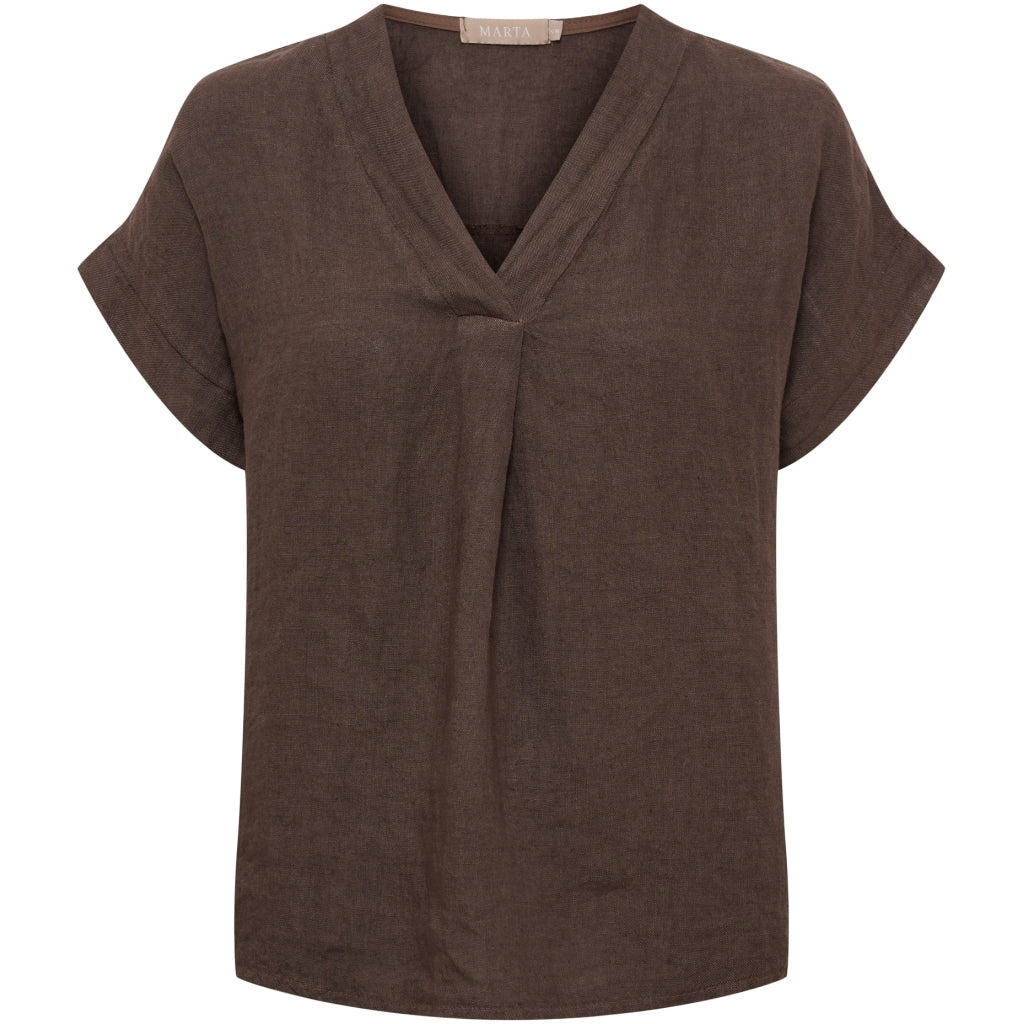 MARTA DU CHATEAU Marta du Chateau dam blus MdcBellissima 86520 Blouse Mocca