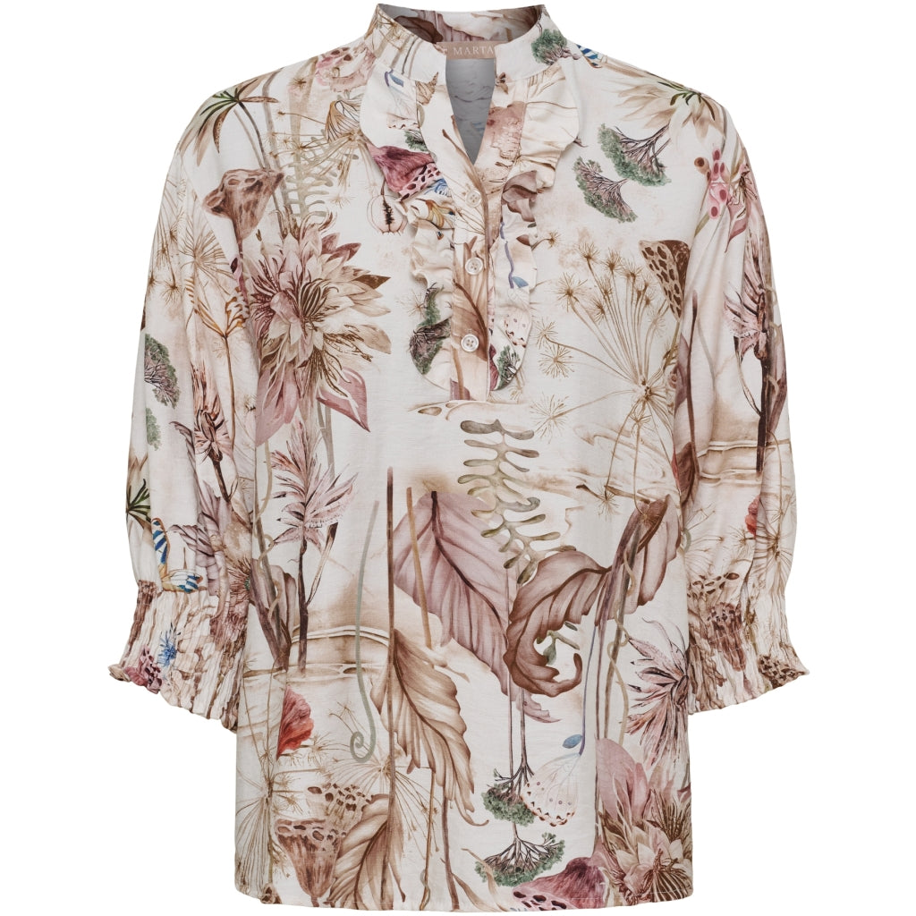 MARTA DU CHATEAU Marta du Chateau dam blus MdcCharlie 6892 Shirt BeigeXPA5021