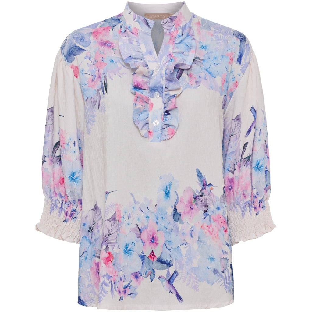 MARTA DU CHATEAU Marta du Chateau dam blus MdcCharlie 6892 Shirt Celeste6198tpg
