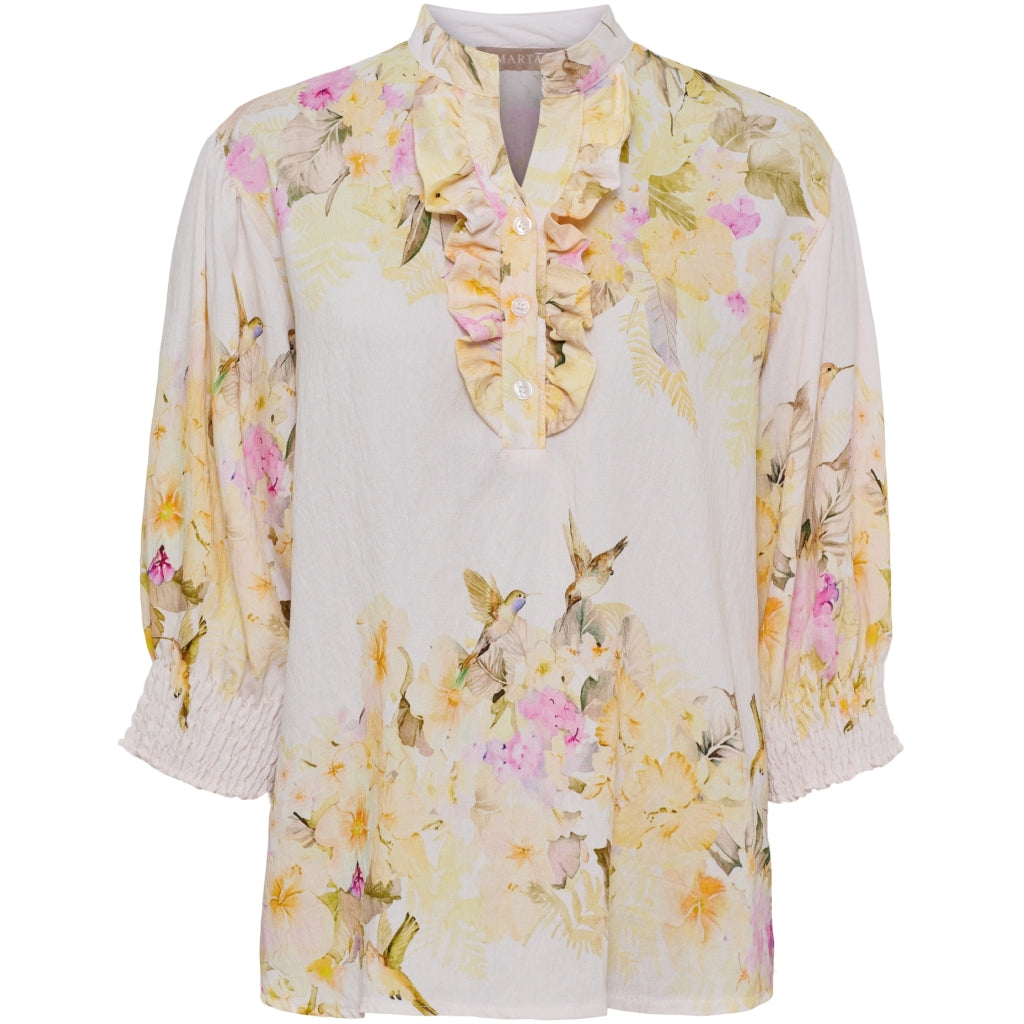 MARTA DU CHATEAU Marta du Chateau dam blus MdcCharlie 6892 Shirt Giallo6198tpg
