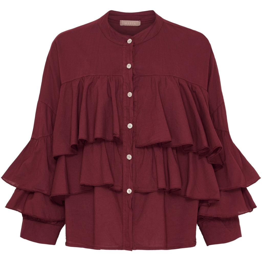 MARTA DU CHATEAU Marta du Chateau dam blus MdcDebbie 258638 Blouse Bordeaux6269