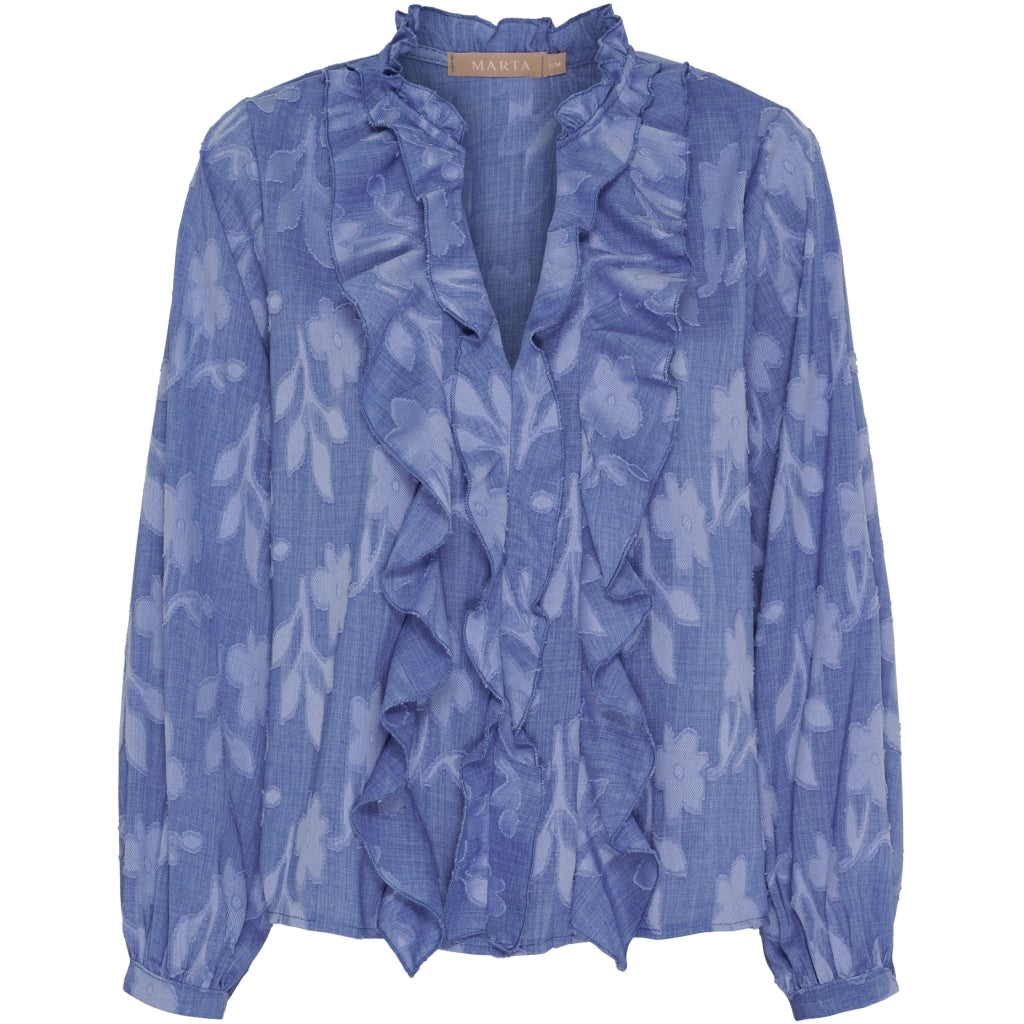 MARTA DU CHATEAU Marta du Chateau dam blus MdcElea 58221 Shirt Denim