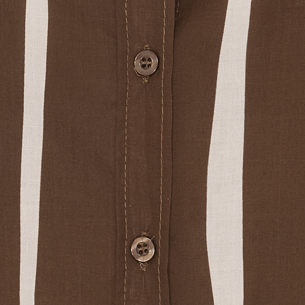 MARTA DU CHATEAU Marta du Chateau dam blus MdcEvelina 58130M Shirt Brown Stripe