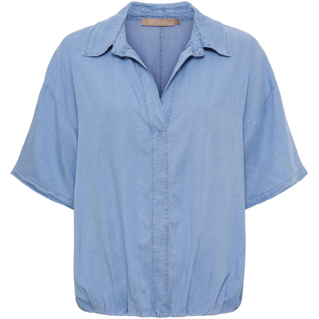 MARTA DU CHATEAU Marta du Chateau dam blus MdcMakayla 8204 Shirt Light blue