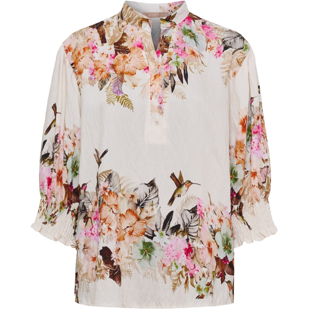 MARTA DU CHATEAU Marta du Chateau dam blus MdcMelisande 7527 Shirt Camel6198tpg