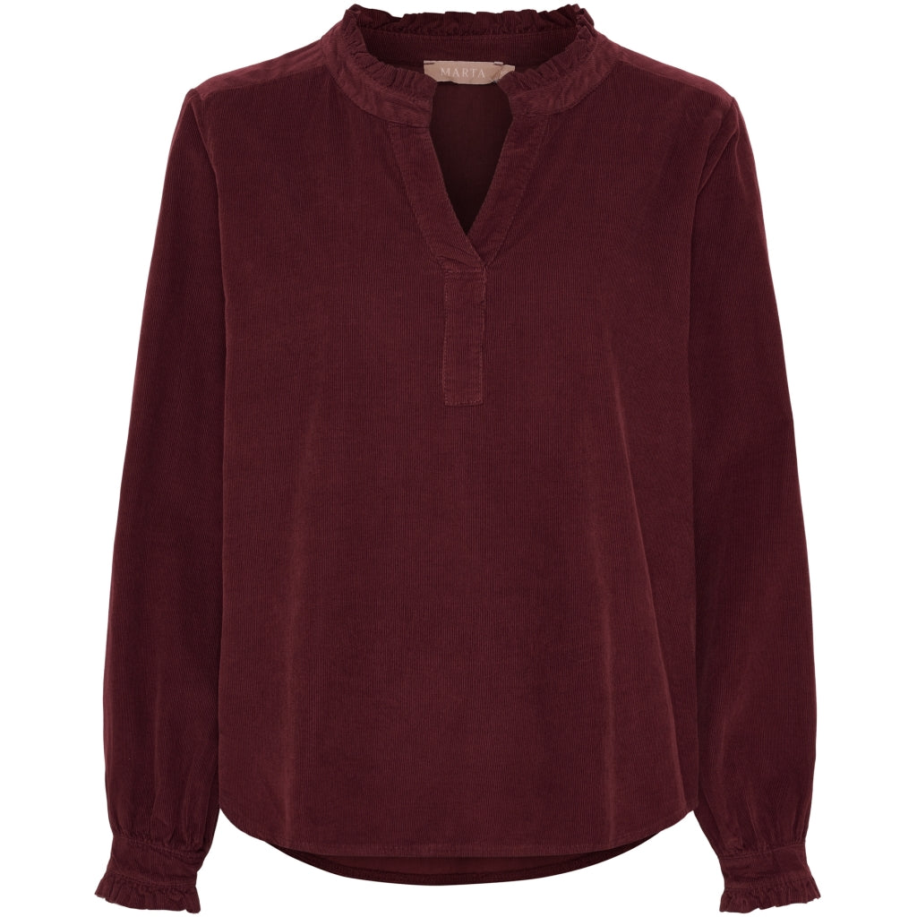 MARTA DU CHATEAU Marta du Chateau dam blus MdcMorgana 2518115V Blouse Bordeaux6269
