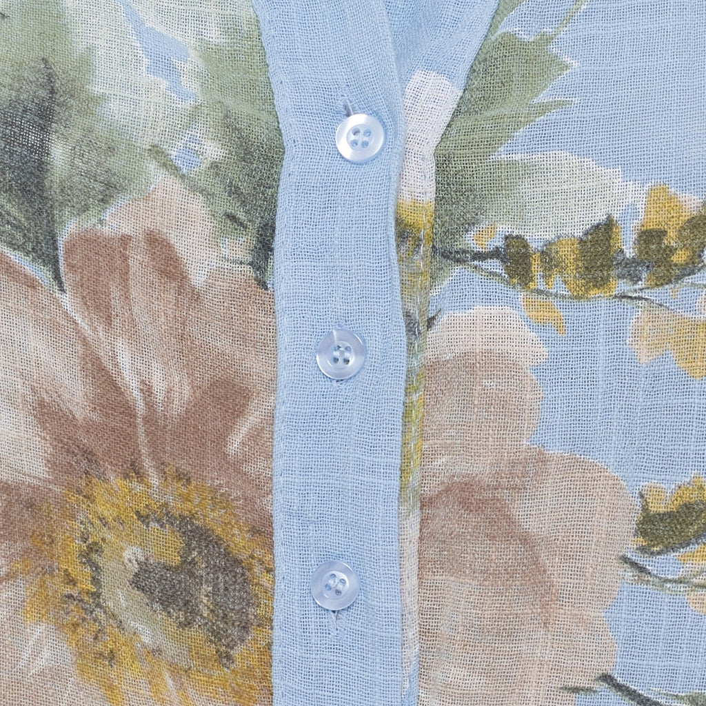 MARTA DU CHATEAU Marta du Chateau dam blus MdcNadira 9122 Shirt Celeste
