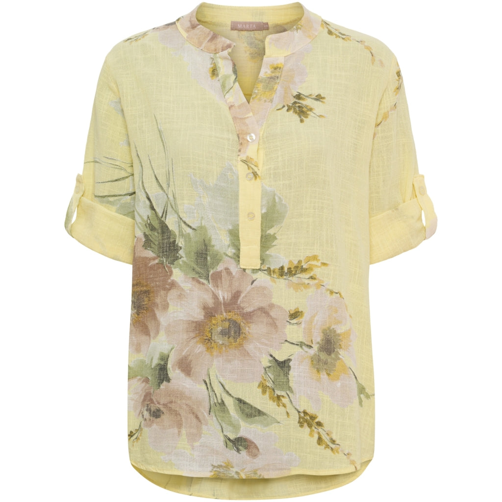 MARTA DU CHATEAU Marta du Chateau dam blus MdcNadira 9122 Shirt Yellow