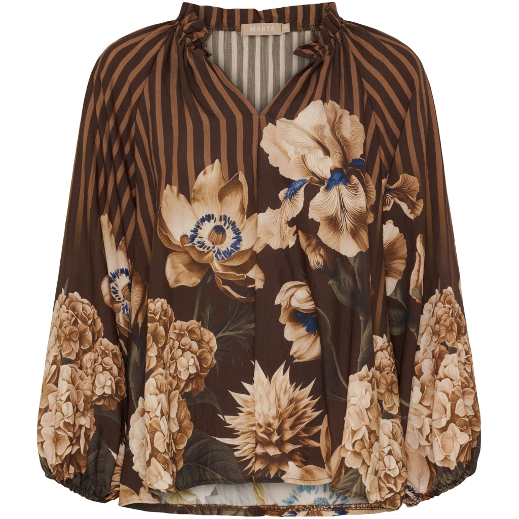 MARTA DU CHATEAU Marta du Chateau dam blus MdcOctavia 003B Shirt Marrone6022