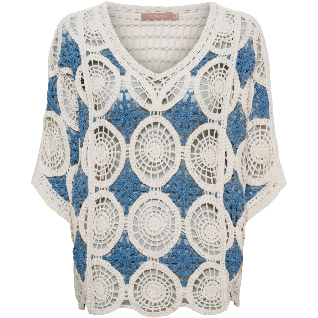 MARTA DU CHATEAU Marta du Chateau dam blus MdcRenny 1017 Blouse Blue