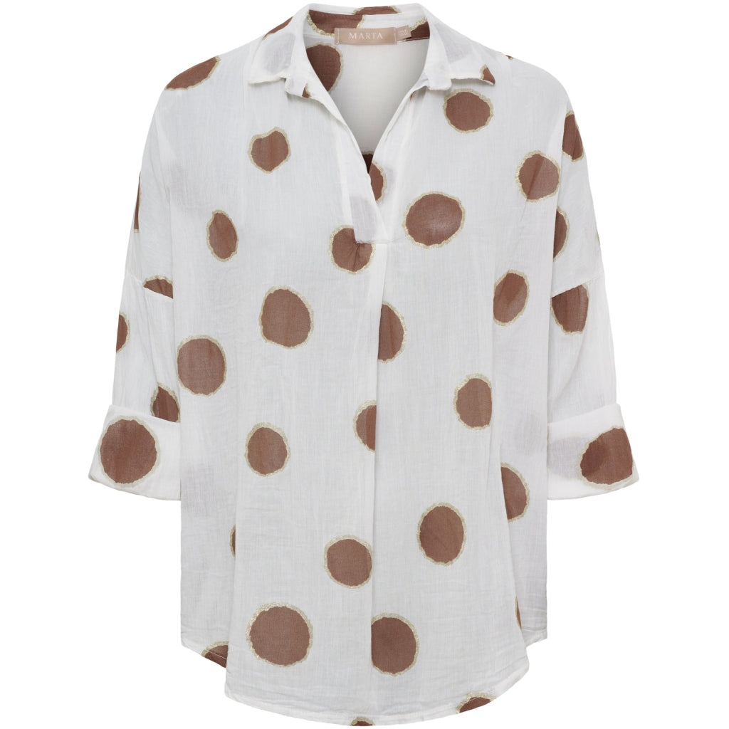 MARTA DU CHATEAU Marta du Chateau dam blus MdcRiva 851928 Blouse Brown