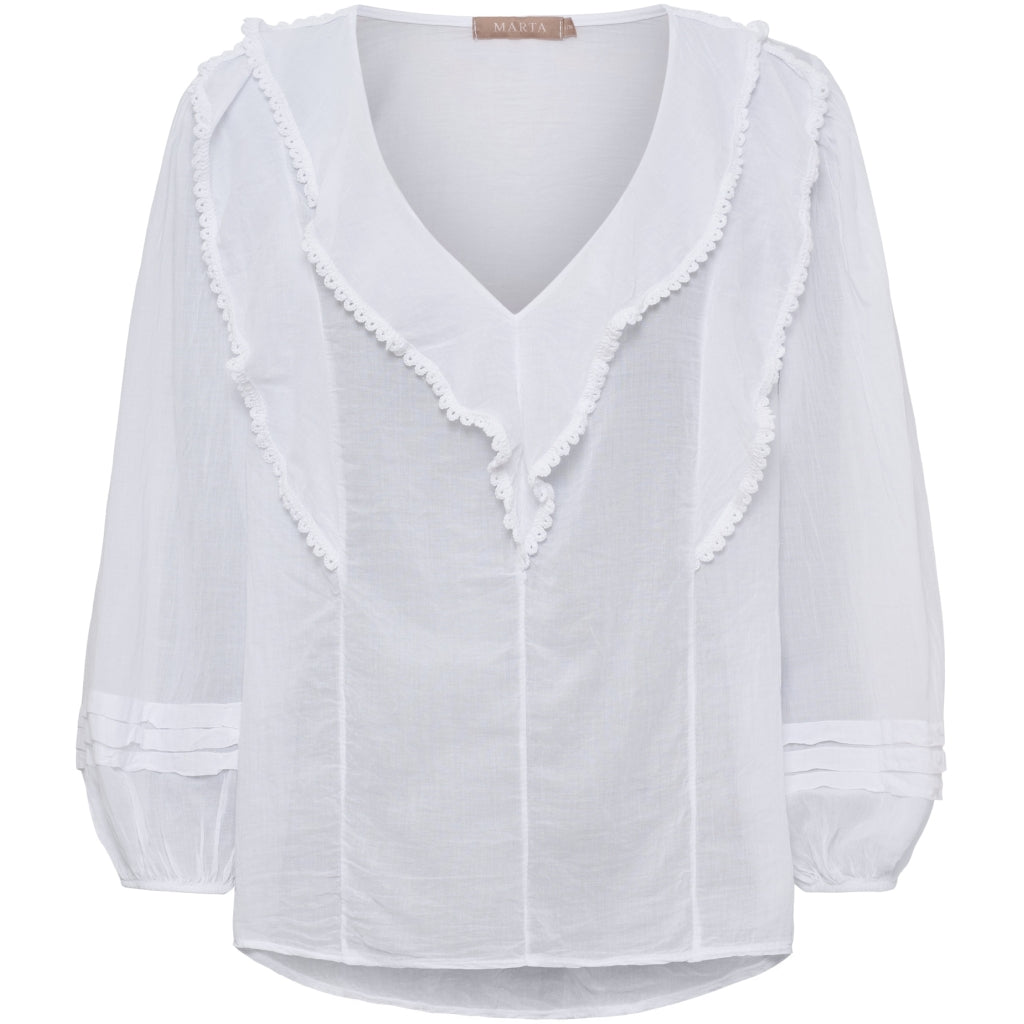 MARTA DU CHATEAU Marta du Chateau dam blus MdcRosamaria TC68179 Blouse White