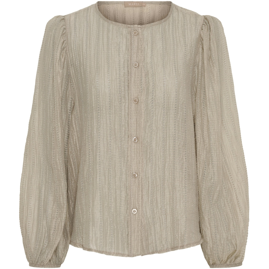 MARTA DU CHATEAU Marta du Chateau dam blus MdcRoselle 58136PM Shirt Fango