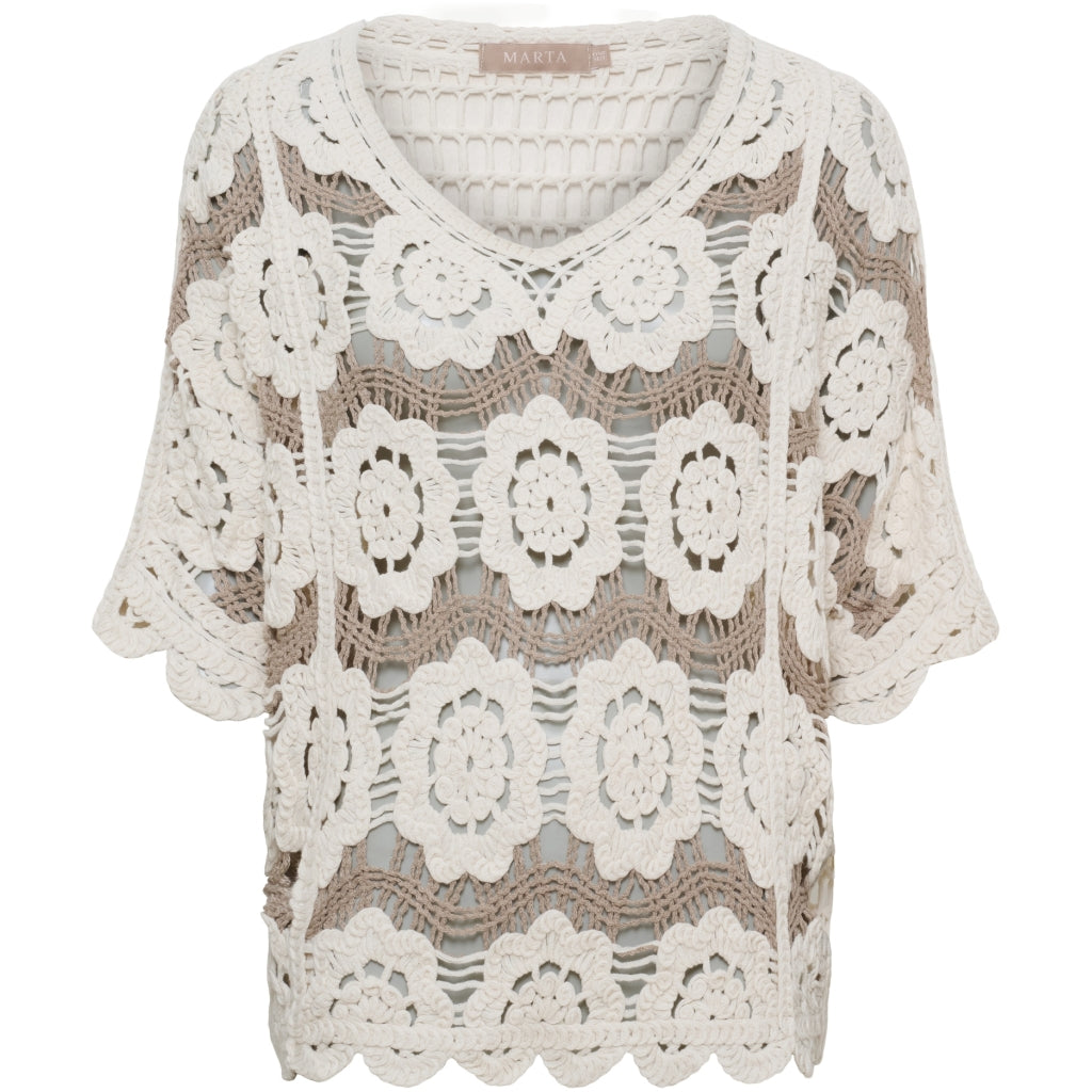 MARTA DU CHATEAU Marta du Chateau dam blus MdcSassie 1016 Blouse Beige