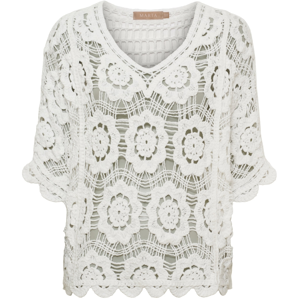 MARTA DU CHATEAU Marta du Chateau dam blus MdcSassie 1016 Blouse White