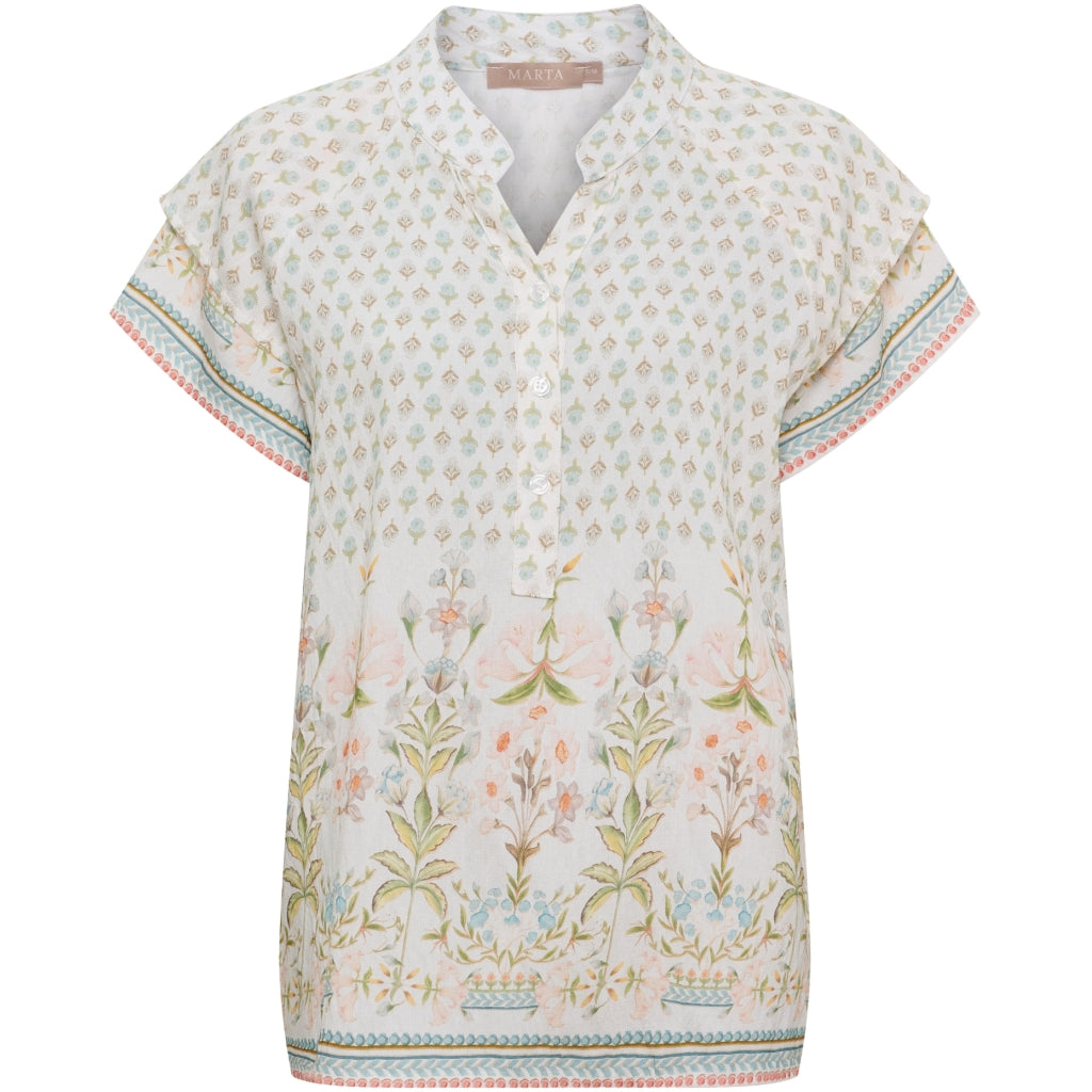 MARTA DU CHATEAU Marta du Chateau dam blus MdcStinna 8461 Shirt Aqua