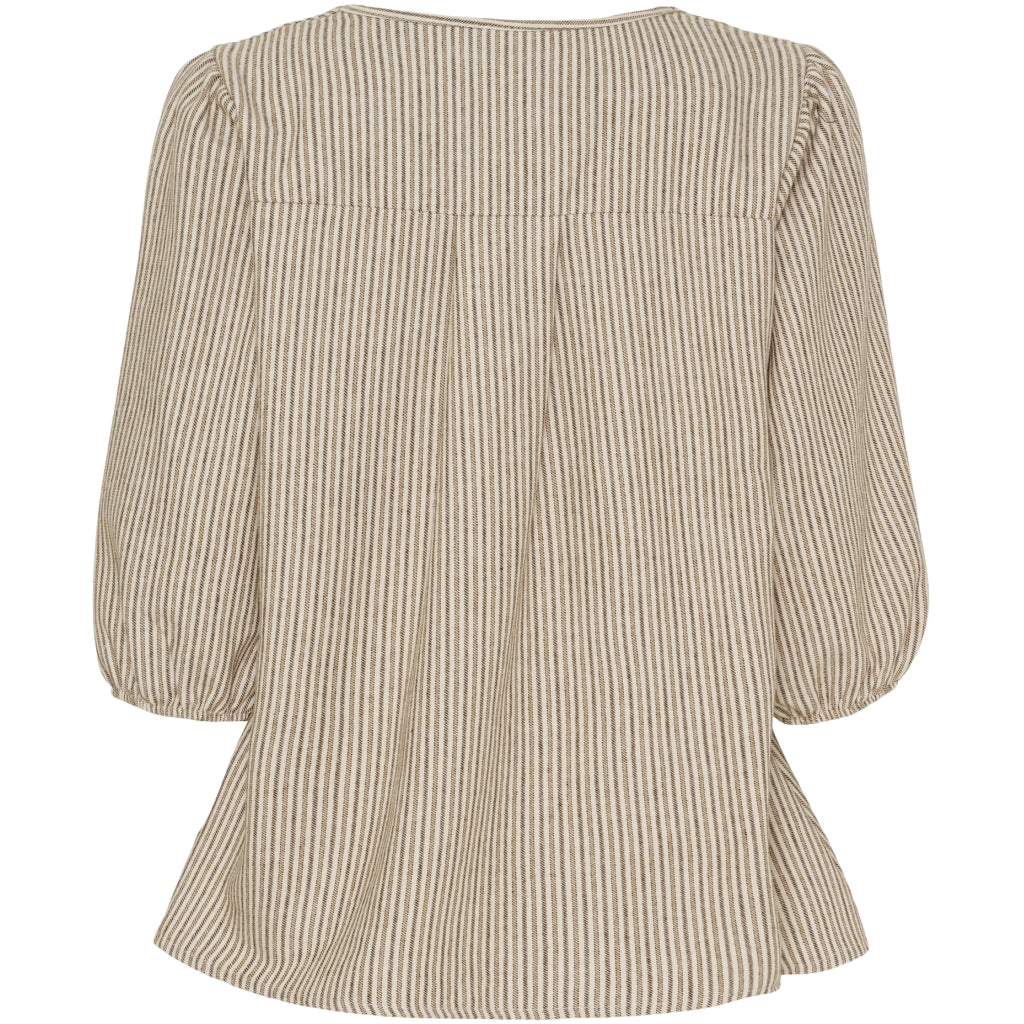 MARTA DU CHATEAU Marta du Chateau dam blus MdcSybil 7516 Shirt BrownVar4