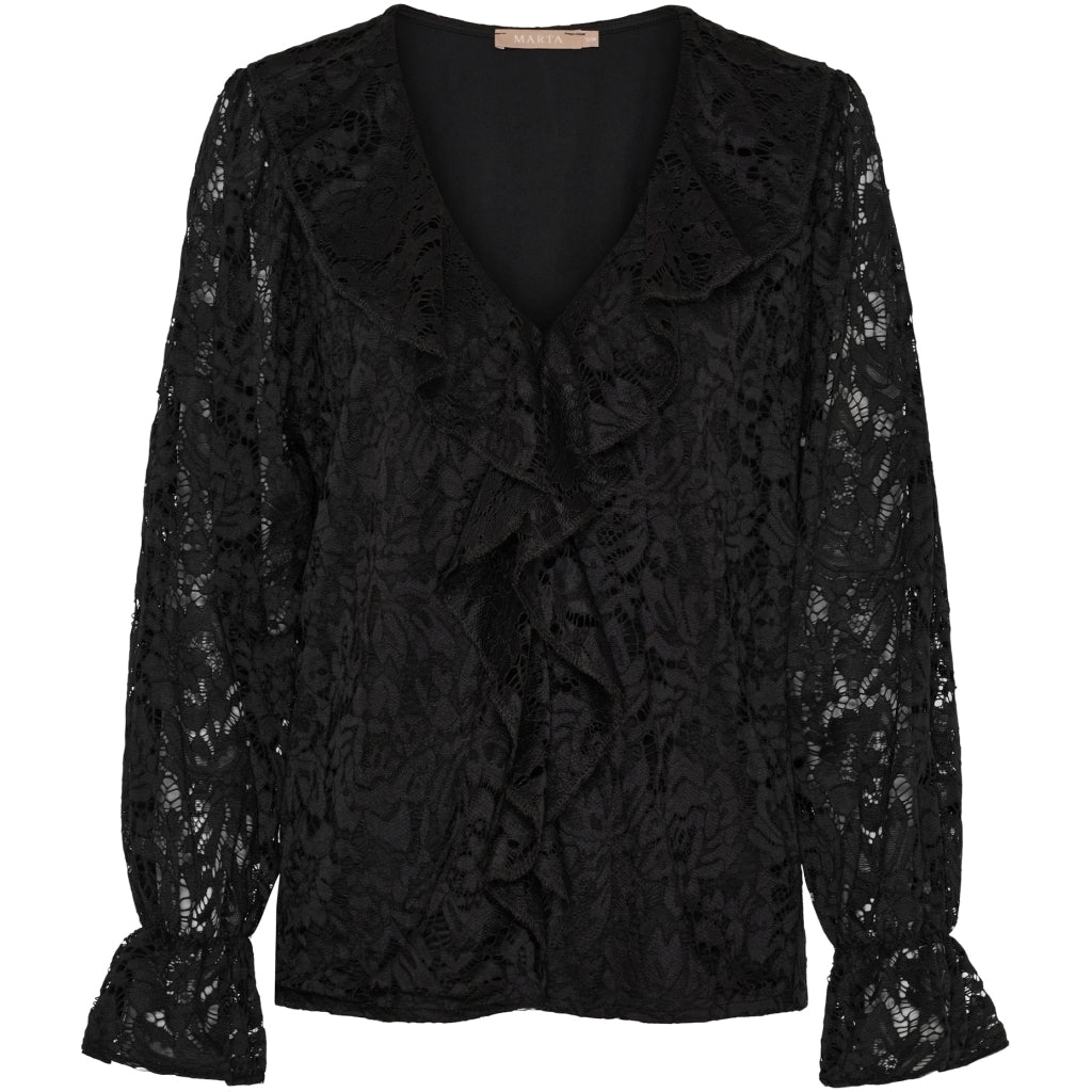 MARTA DU CHATEAU Marta du Chateau dam blus MdcZara 7735 Blouse Black