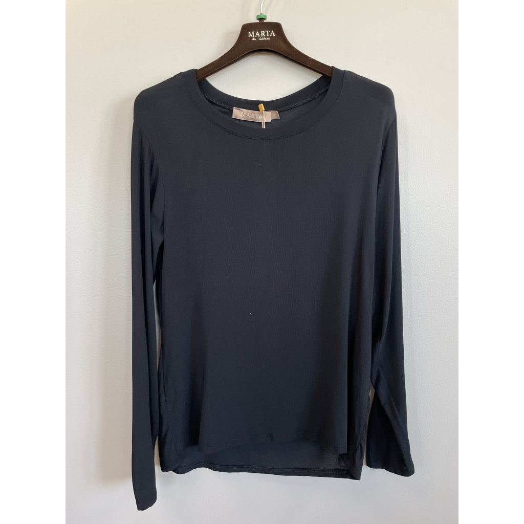 MARTA DU CHATEAU Marta du Chateau dam blus topp MdcElissa solid 7914 Top Black