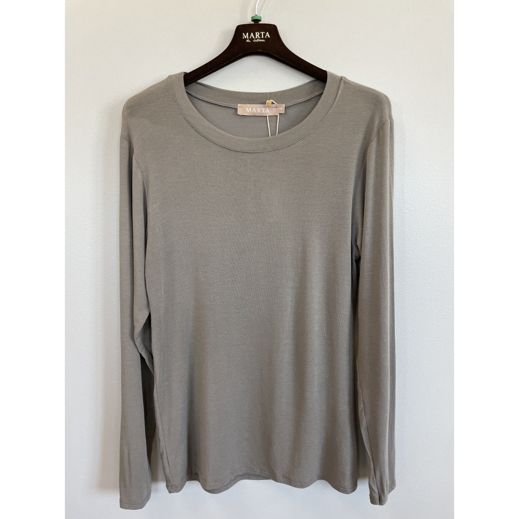 MARTA DU CHATEAU Marta du Chateau dam blus topp MdcElissa solid 7914 Top Fango