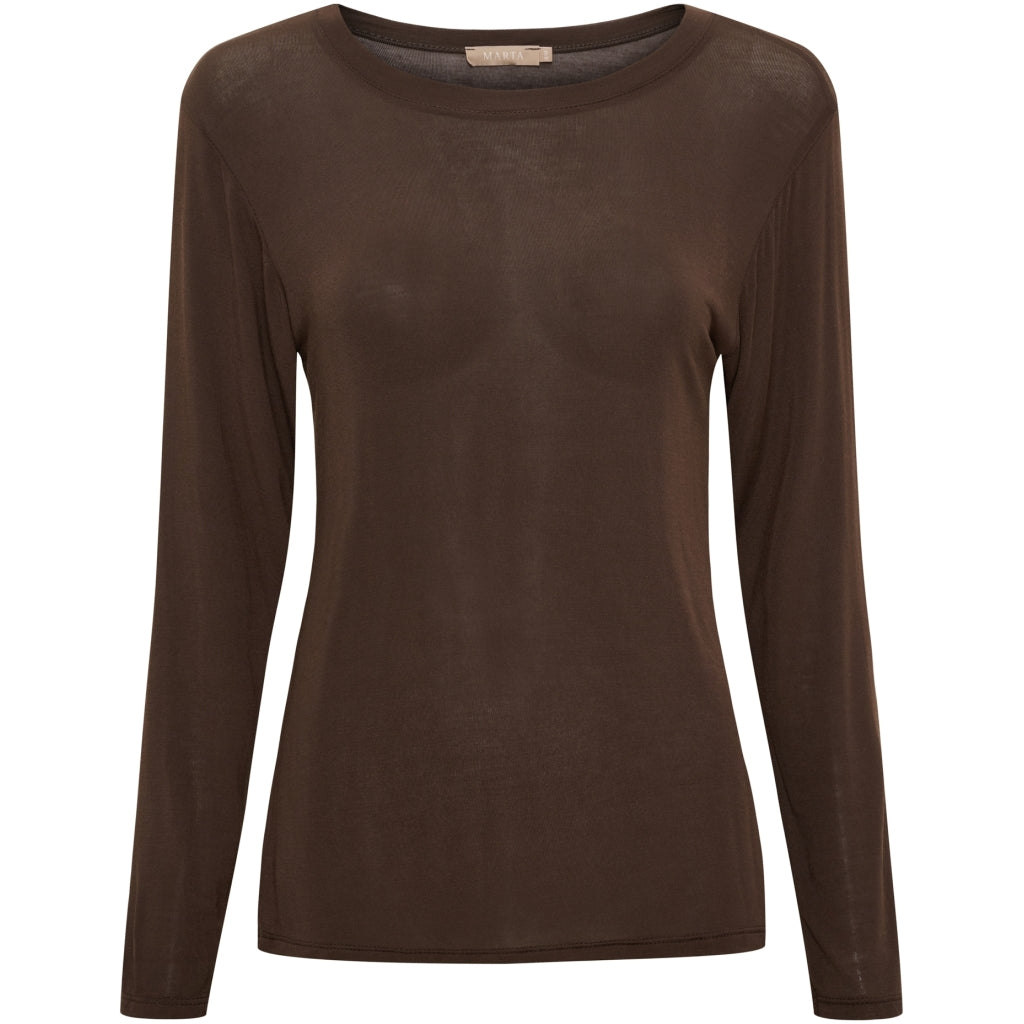 MARTA DU CHATEAU Marta du Chateau dam blus topp MdcElissa solid 7914 Top Moro