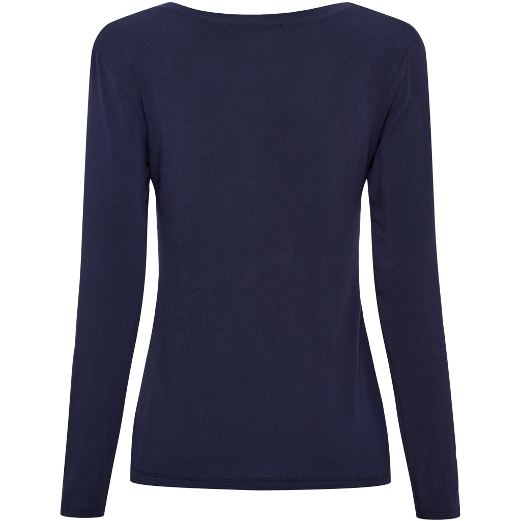MARTA DU CHATEAU Marta du Chateau dam blus topp MdcElissa solid 7914 Top Navy