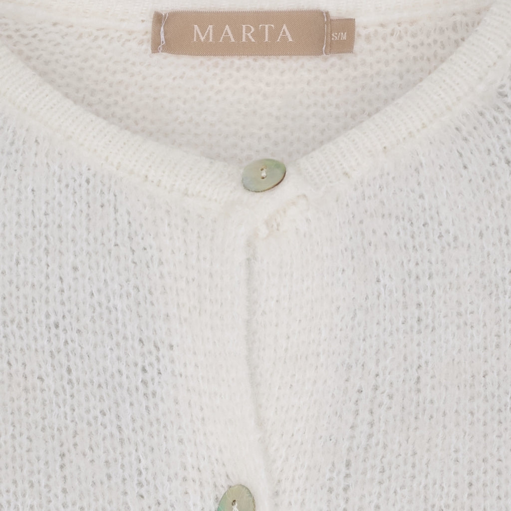 MARTA DU CHATEAU Marta du Chateau dam cardigan MdcJuliana 2413 Cardigan Bianco24180