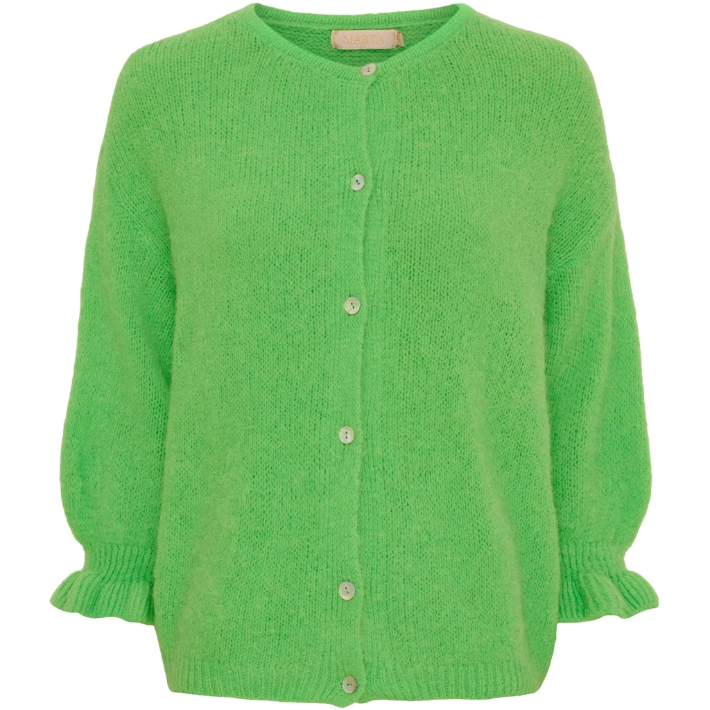 MARTA DU CHATEAU Marta du Chateau dam cardigan MdcJuliana 2413 Cardigan Green Fluo