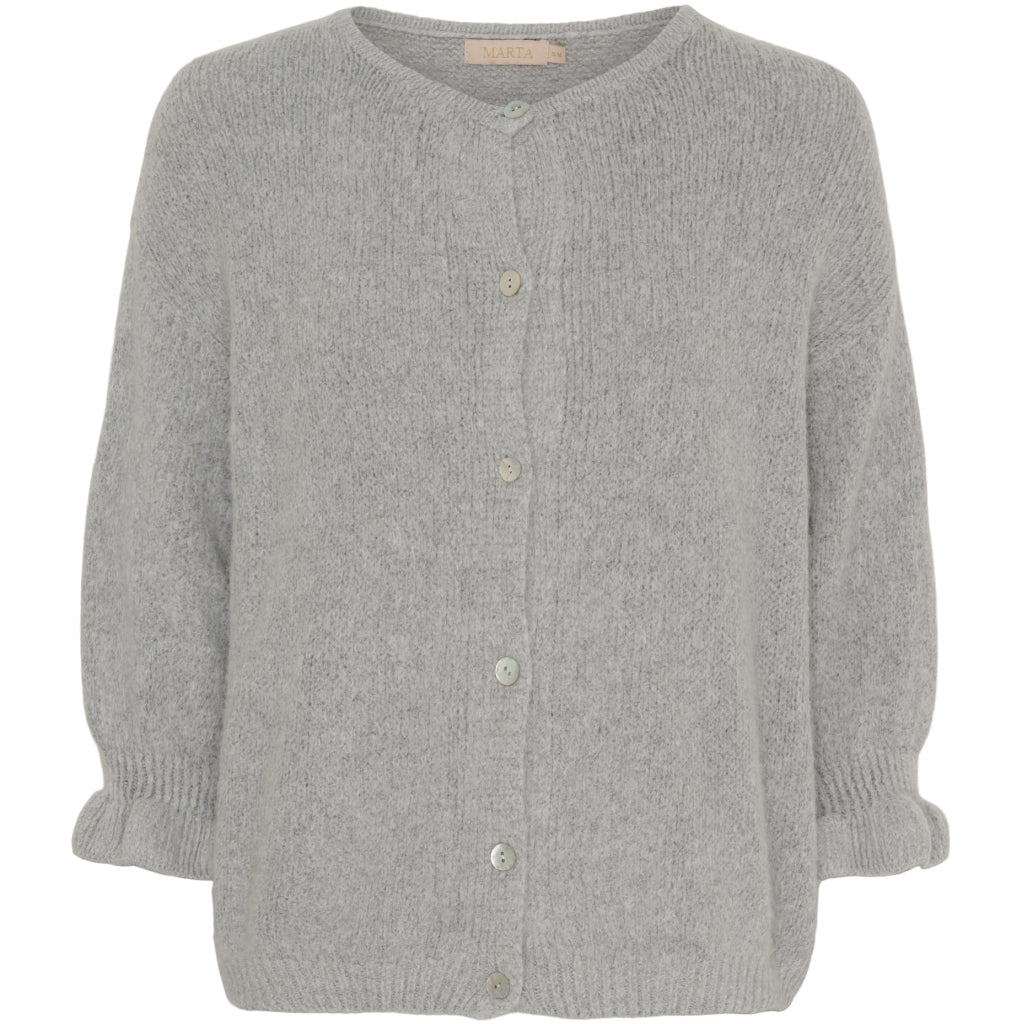 MARTA DU CHATEAU Marta du Chateau dam cardigan MdcJuliana 2413 Cardigan Light Grey