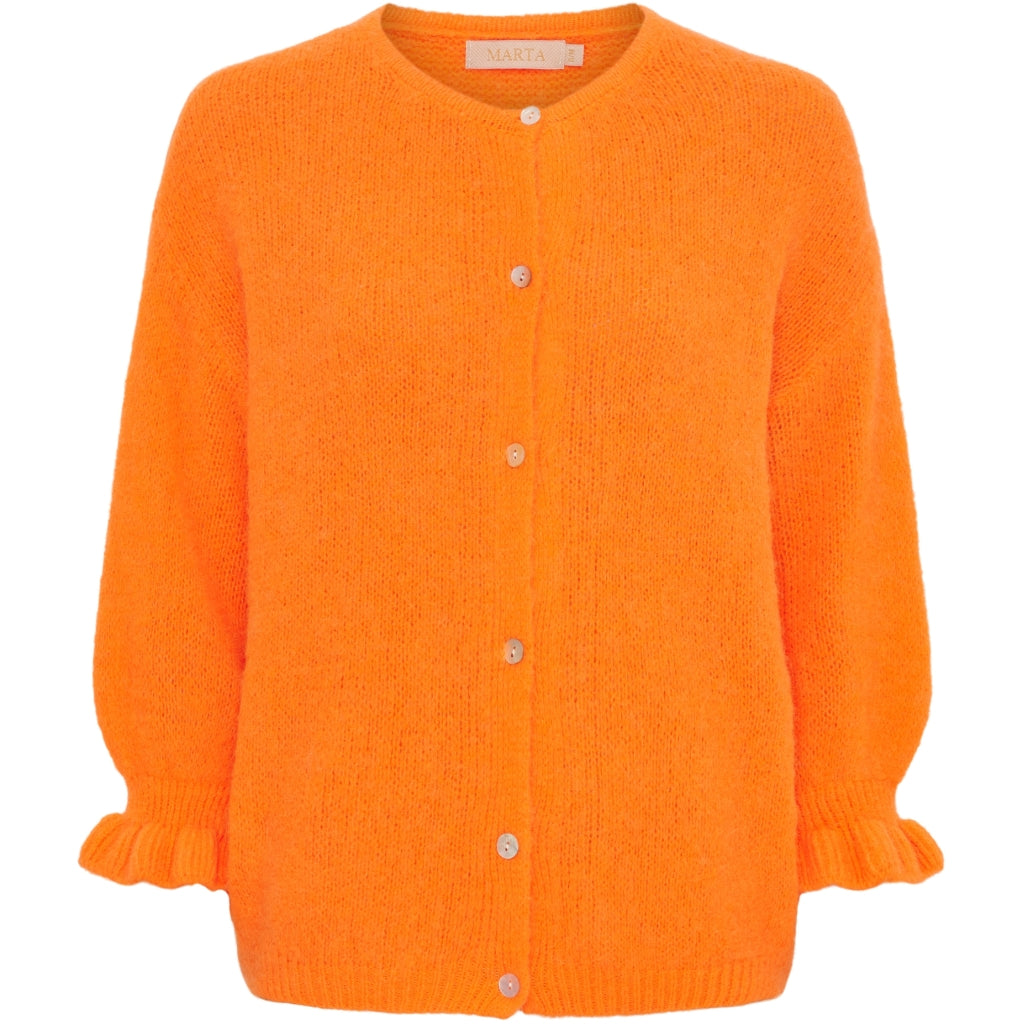 MARTA DU CHATEAU Marta du Chateau dam cardigan MdcJuliana 2413 Cardigan Orange Fluo