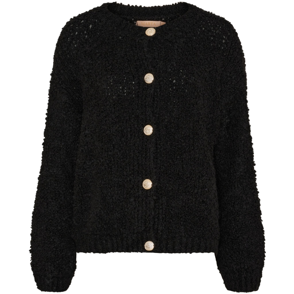 MARTA DU CHATEAU Marta du Chateau dam cardigan MdcRosalie A0165 Knit Black