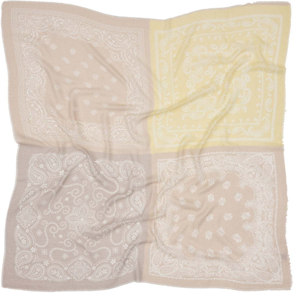 MARTA DU CHATEAU Marta du Chateau dam halsduk MdcBelle FA37263 Scarf Yellow/Beige
