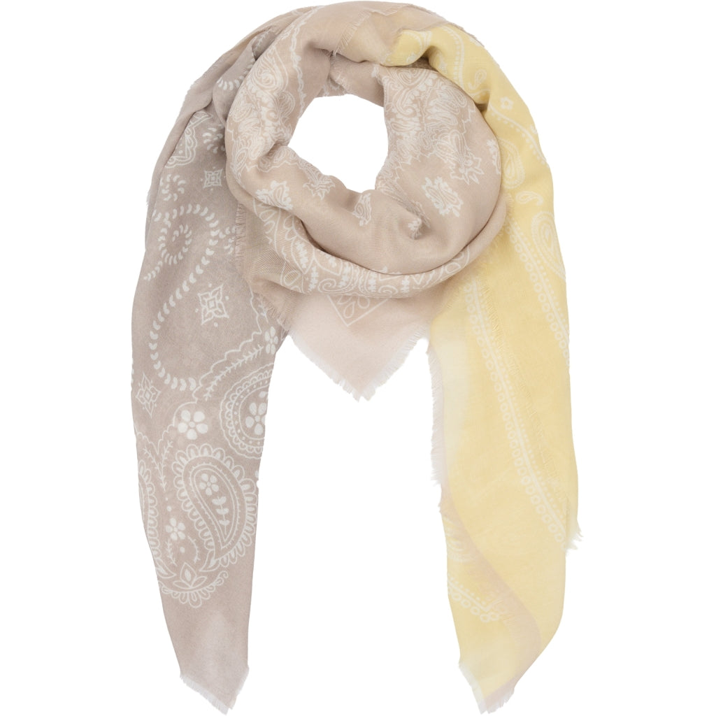 MARTA DU CHATEAU Marta du Chateau dam halsduk MdcBelle FA37263 Scarf Yellow/Beige