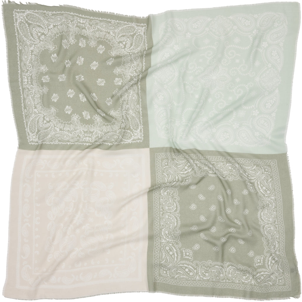 MARTA DU CHATEAU Marta du Chateau dam halsduk MdcBelle FA37263 Scarf beige/green
