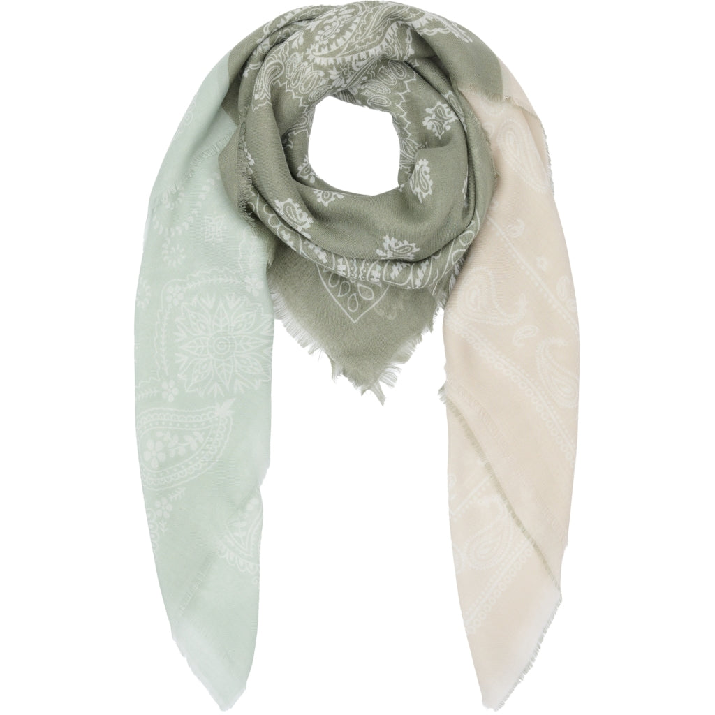 MARTA DU CHATEAU Marta du Chateau dam halsduk MdcBelle FA37263 Scarf beige/green