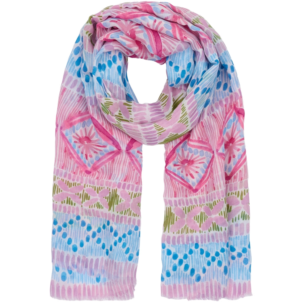 MARTA DU CHATEAU Marta du Chateau dam halsduk MdcEmila FA60198 Scarf Pink/Blue