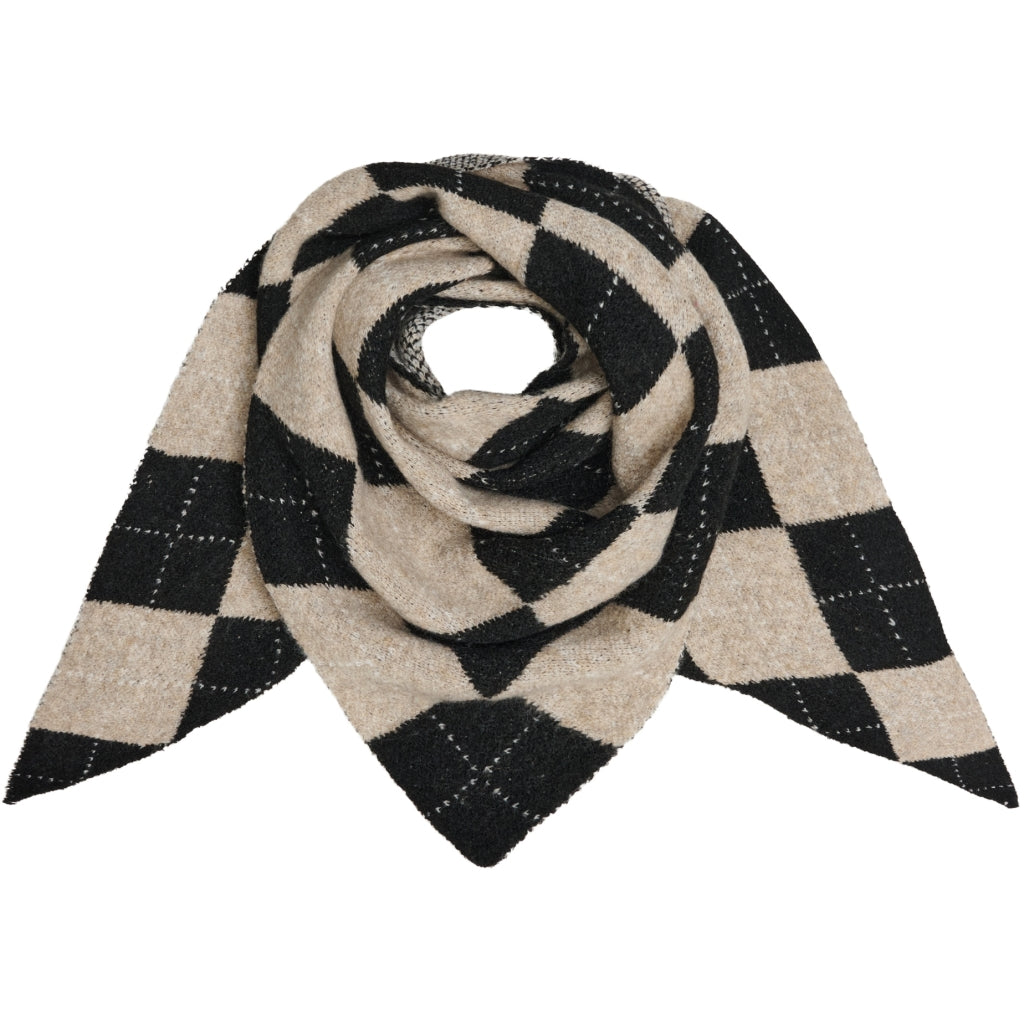 MARTA DU CHATEAU Marta du Chateau dam halsduk MdcGretzel BA-3446 Scarf Black/Taupe