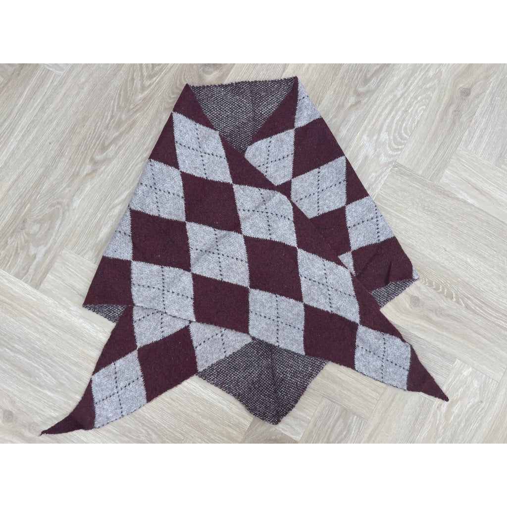 MARTA DU CHATEAU Marta du Chateau dam halsduk MdcGretzel BA-3446 Scarf Burgundy/Taupe