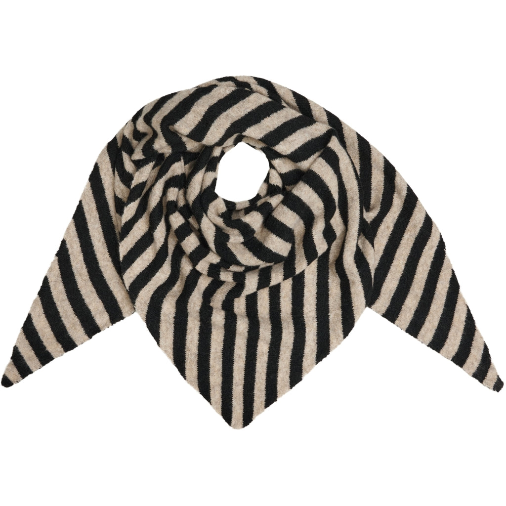 MARTA DU CHATEAU Marta du Chateau dam halsduk MdcKitte BA-4082 Scarf Black/Beige