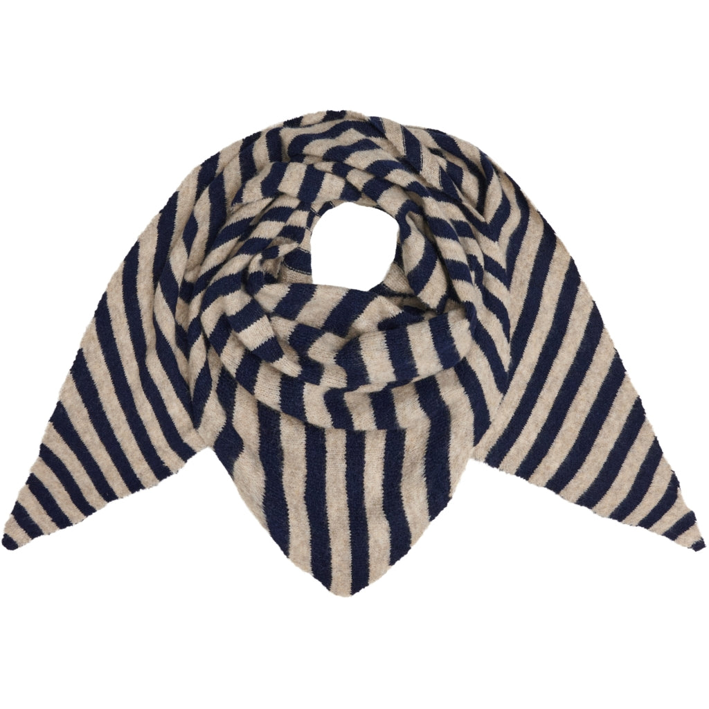 MARTA DU CHATEAU Marta du Chateau dam halsduk MdcKitte BA-4082 Scarf Navy/Taupe