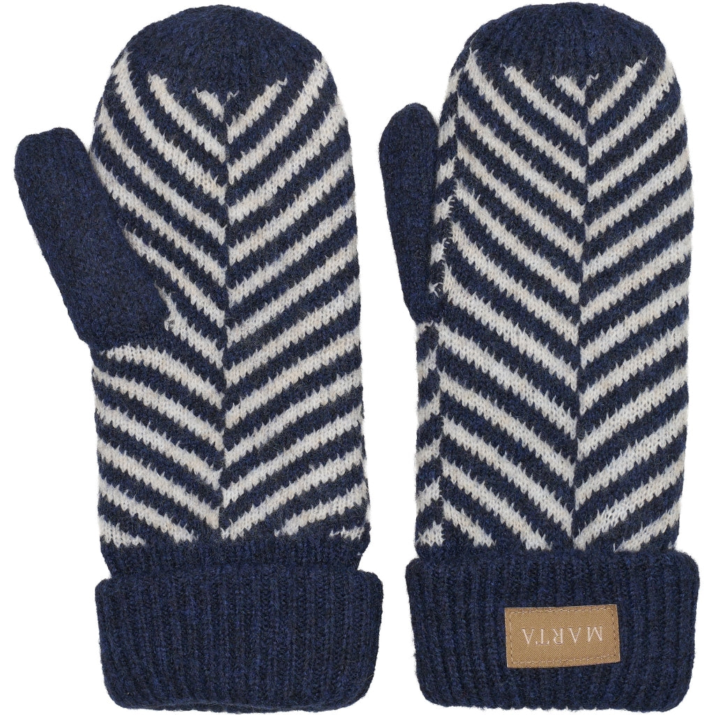MARTA DU CHATEAU Marta du Chateau dam handskar MdcAyana T1208 Gloves Blue/Beige