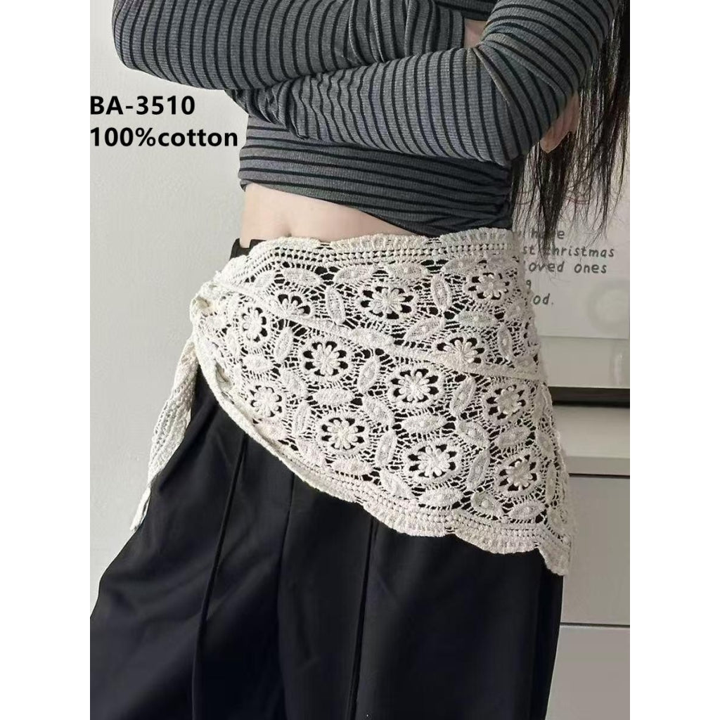 MARTA DU CHATEAU Marta du Chateau dam höftsjal MdcZinnia BA-3510 Scarf White