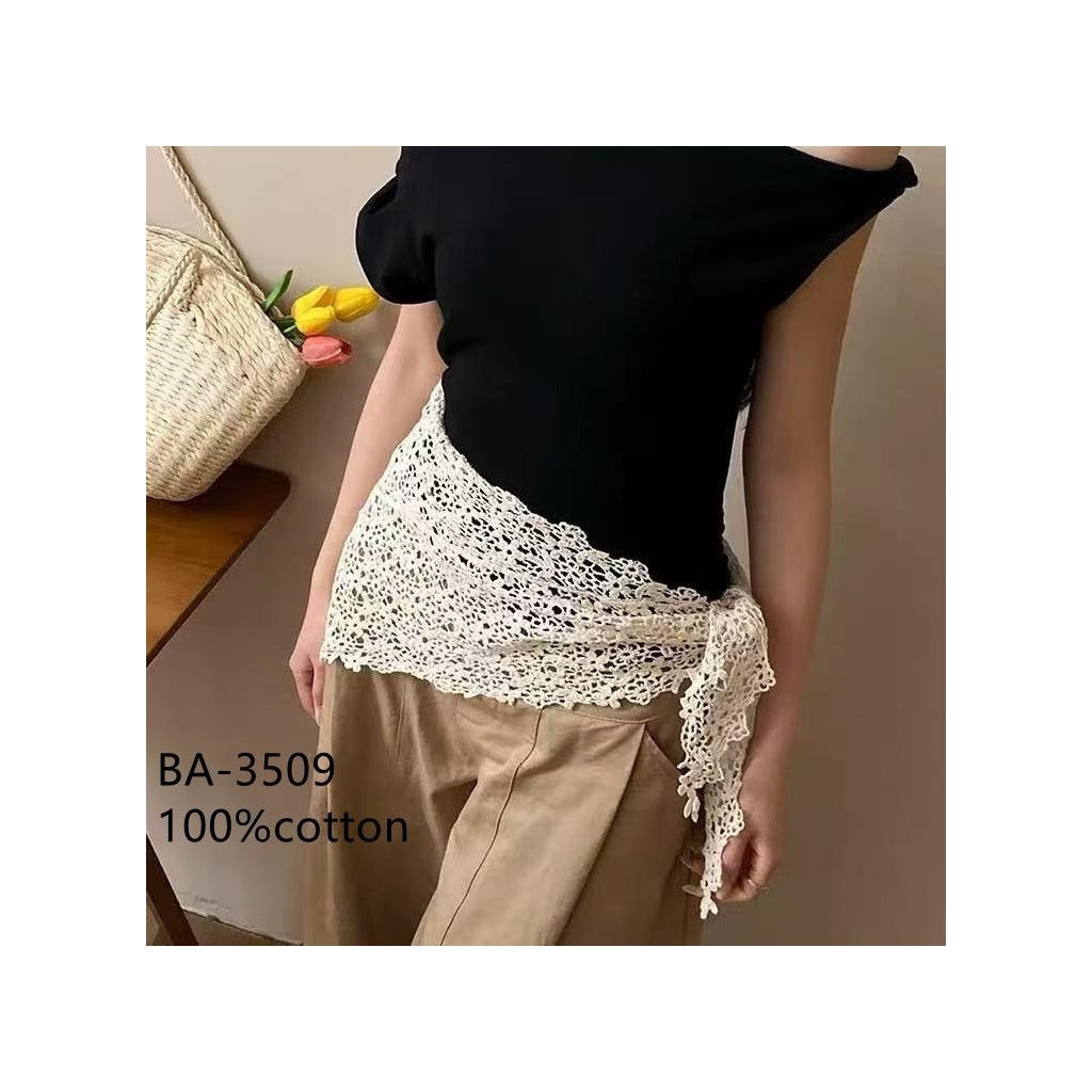 MARTA DU CHATEAU Marta du Chateau dam höftsjal MdcZiva BA-3509 Scarf Beige